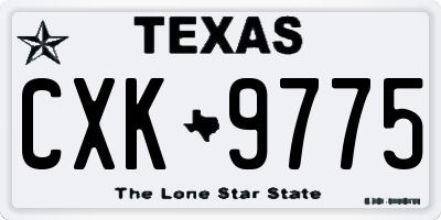 TX license plate CXK9775