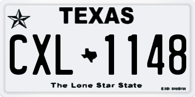 TX license plate CXL1148