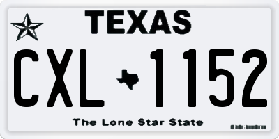 TX license plate CXL1152
