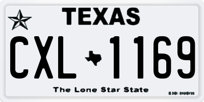 TX license plate CXL1169