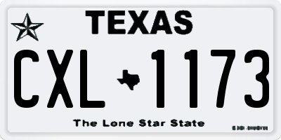 TX license plate CXL1173