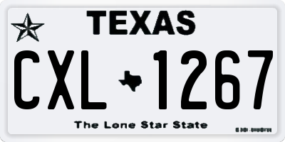 TX license plate CXL1267