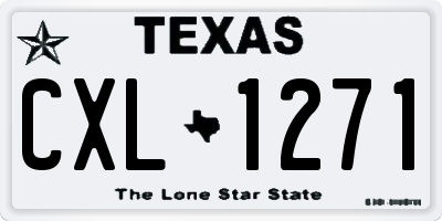 TX license plate CXL1271