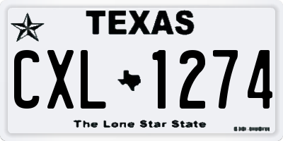 TX license plate CXL1274