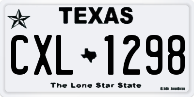 TX license plate CXL1298