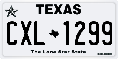 TX license plate CXL1299