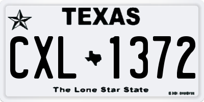 TX license plate CXL1372