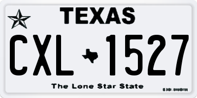 TX license plate CXL1527