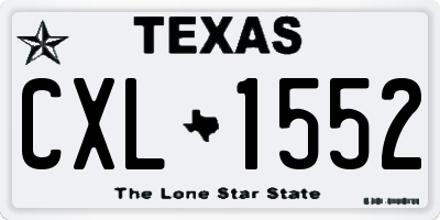 TX license plate CXL1552