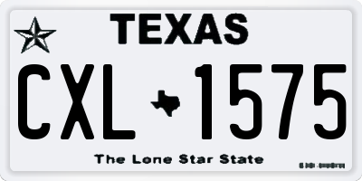 TX license plate CXL1575