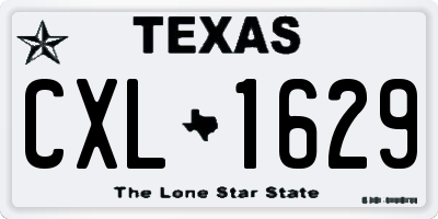 TX license plate CXL1629