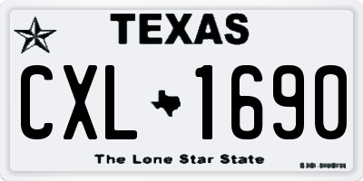 TX license plate CXL1690