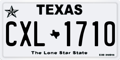 TX license plate CXL1710