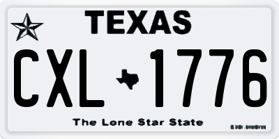 TX license plate CXL1776