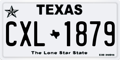 TX license plate CXL1879