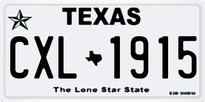 TX license plate CXL1915