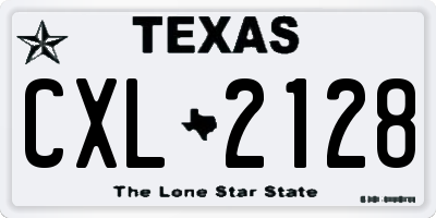 TX license plate CXL2128