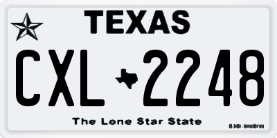TX license plate CXL2248