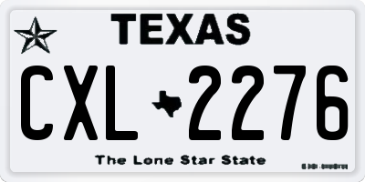 TX license plate CXL2276