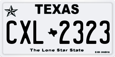 TX license plate CXL2323