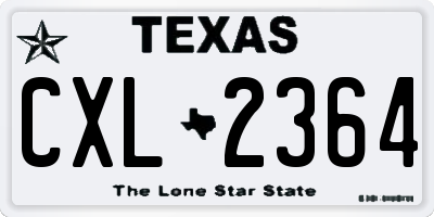 TX license plate CXL2364