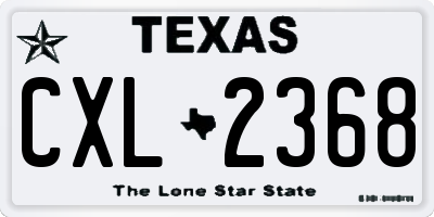 TX license plate CXL2368