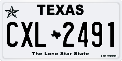 TX license plate CXL2491