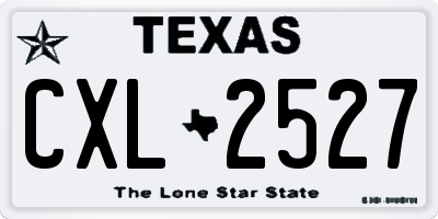 TX license plate CXL2527