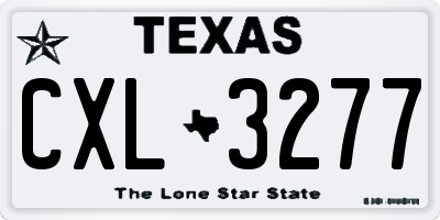 TX license plate CXL3277
