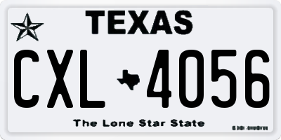 TX license plate CXL4056