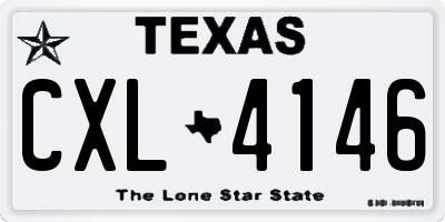 TX license plate CXL4146