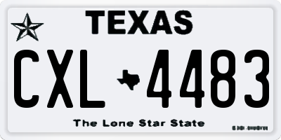 TX license plate CXL4483