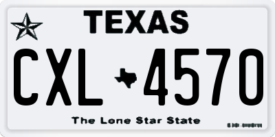 TX license plate CXL4570