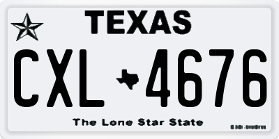 TX license plate CXL4676
