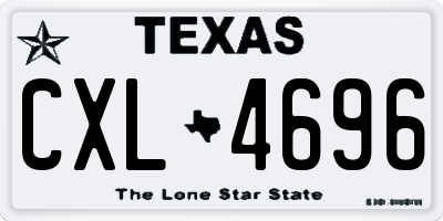 TX license plate CXL4696