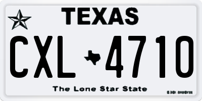 TX license plate CXL4710