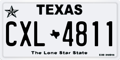 TX license plate CXL4811