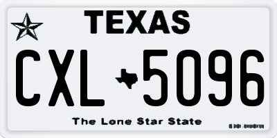 TX license plate CXL5096