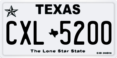 TX license plate CXL5200