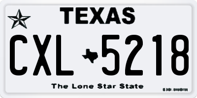 TX license plate CXL5218