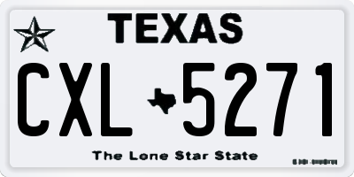 TX license plate CXL5271