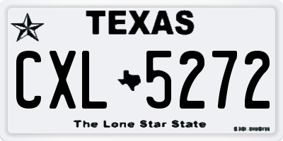 TX license plate CXL5272