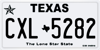 TX license plate CXL5282
