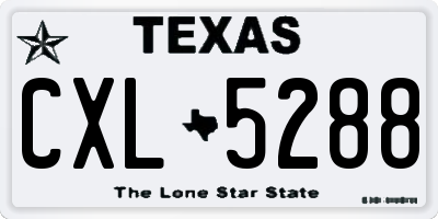 TX license plate CXL5288