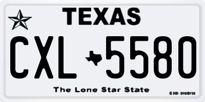 TX license plate CXL5580