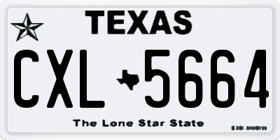 TX license plate CXL5664
