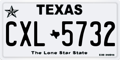 TX license plate CXL5732