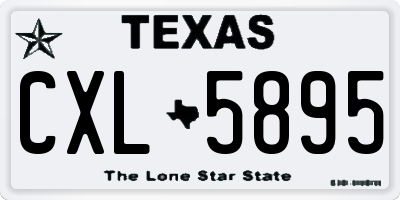 TX license plate CXL5895