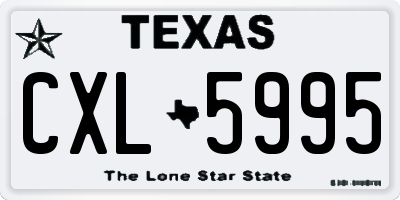 TX license plate CXL5995