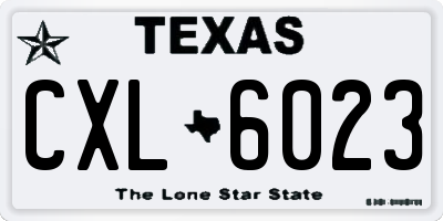 TX license plate CXL6023